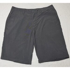Travis Mathew Men's Chino Shorts Size 34 Gray Golf Performance 10" Inseam EUC